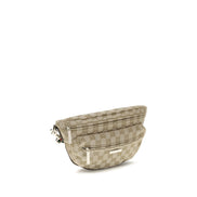 Geantă de umăr Gucci bej din material textil