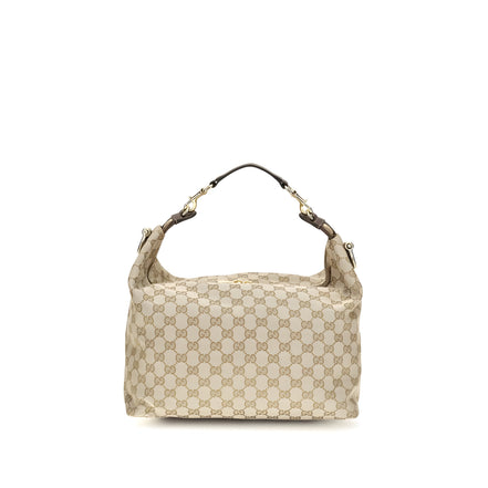 Geantă pe umăr Gucci bej din material textil
