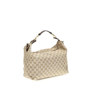 Geantă pe umăr Gucci bej din material textil