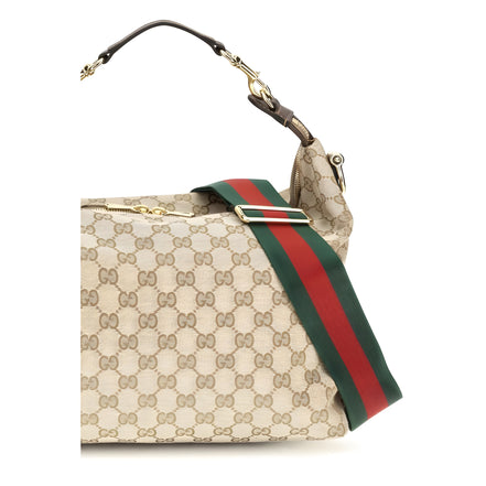 Geantă pe umăr Gucci bej din material textil