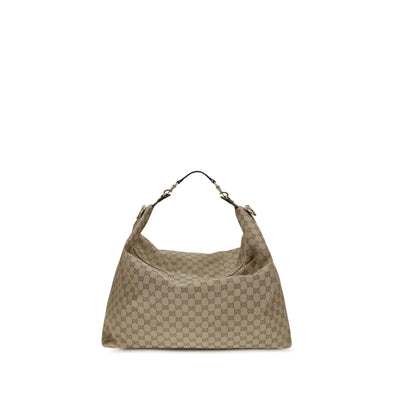 Geantă de umăr Gucci bej din material textil