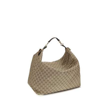 Geantă de umăr Gucci bej din material textil