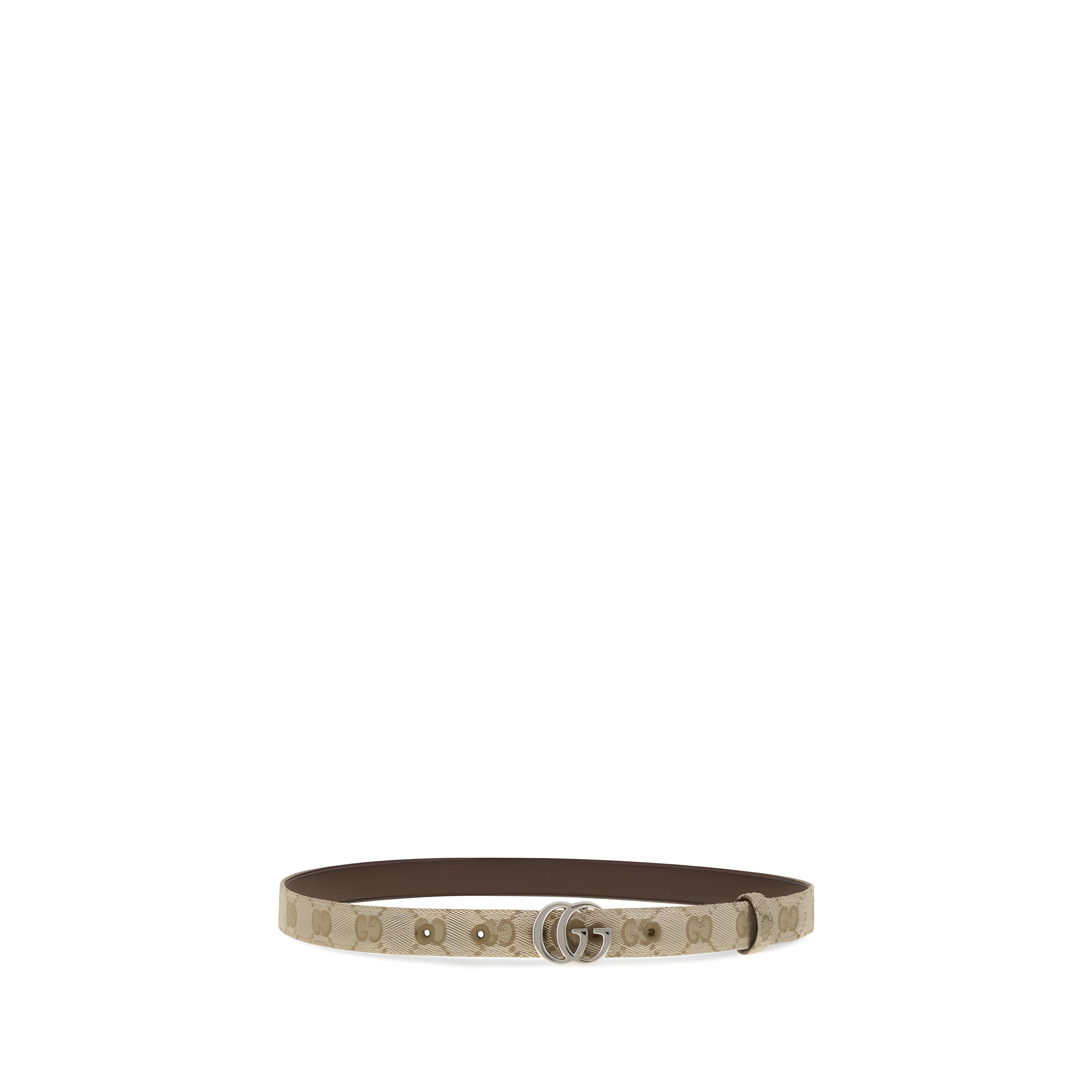 Gucci Beige Fabric Thin Belt