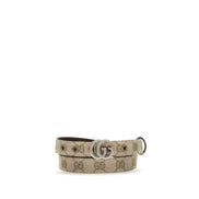 Gucci Beige Fabric Thin Belt