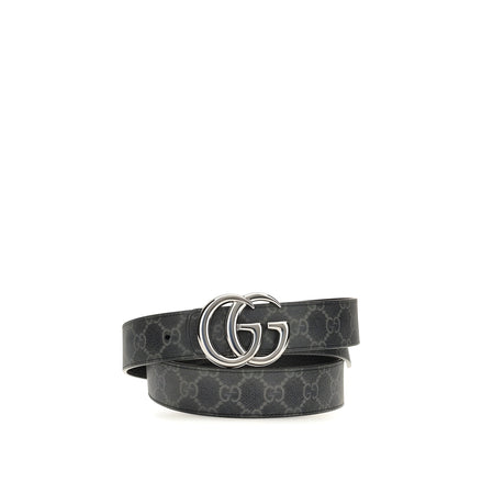 Gucci Curea Normală din Piele de Vițel Neagră