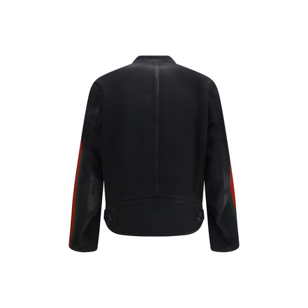 Jachetă biker Gucci neagră din bumbac