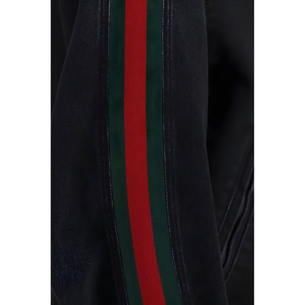 Jachetă biker Gucci neagră din bumbac