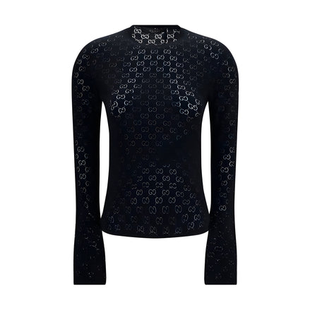 Gucci Black Cotton Long Sleeve T-Shirt