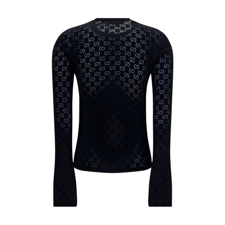 Gucci Black Cotton Long Sleeve T-Shirt