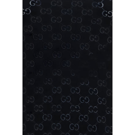 Tricou Gucci negru din bumbac, cu mânecă lungă