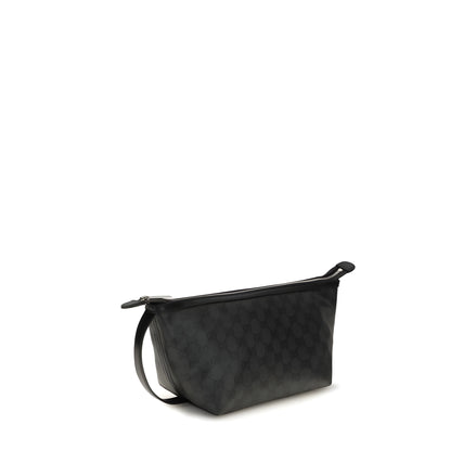 Geantă plic Gucci neagră din material textil