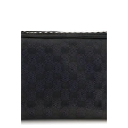 Geantă plic Gucci neagră din material textil