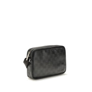 Geantă de umăr Gucci neagră din material textil
