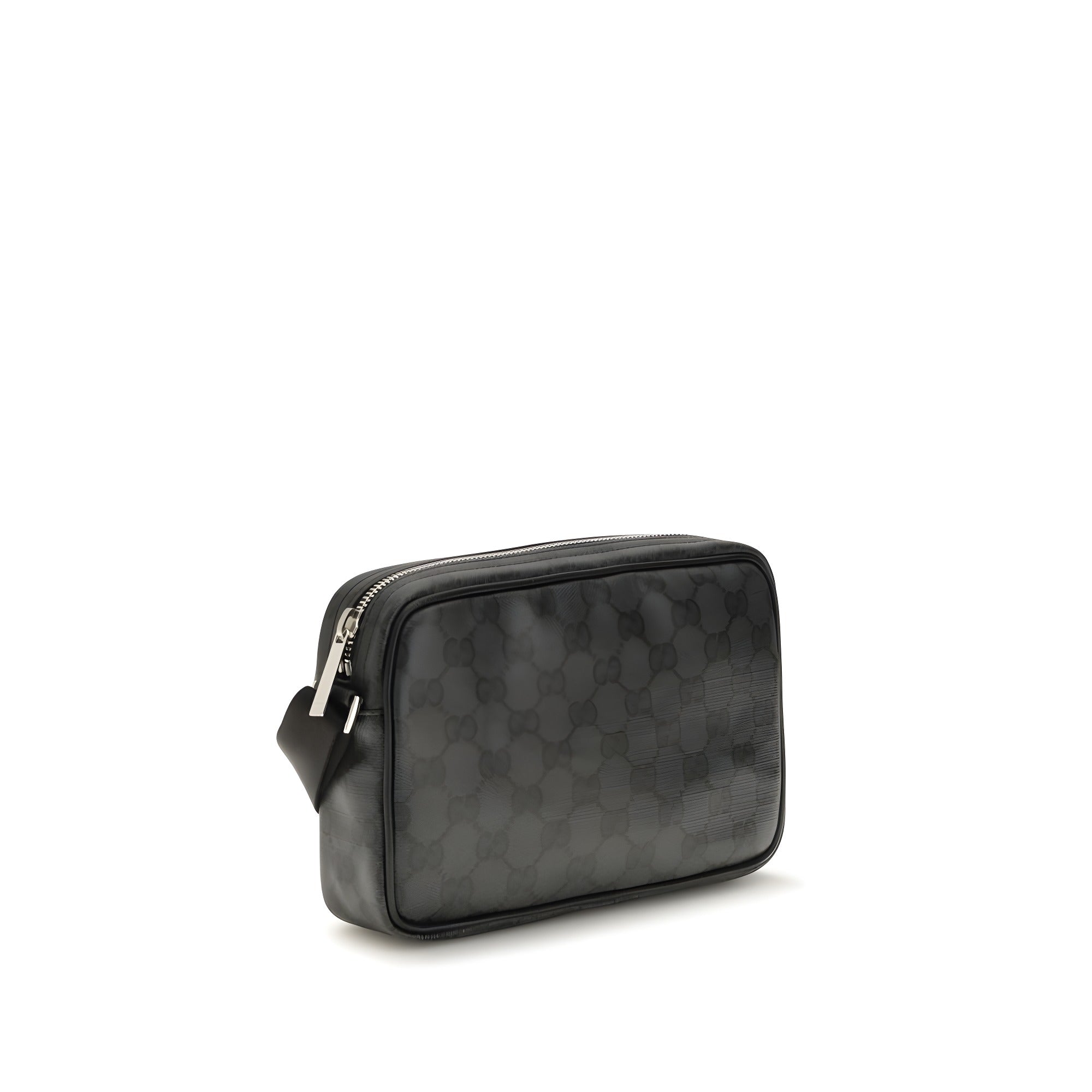 Geantă de umăr Gucci neagră din material textil