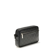 Geantă de umăr Gucci neagră din material textil