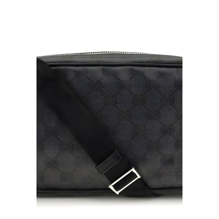 Geantă de umăr Gucci neagră din material textil
