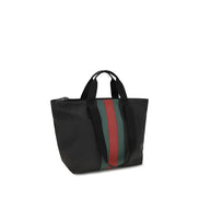 Geantă de umăr Gucci neagră din material textil