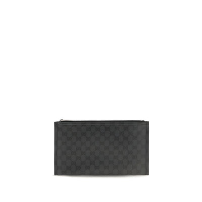Geantă de umăr Gucci neagră din material textil