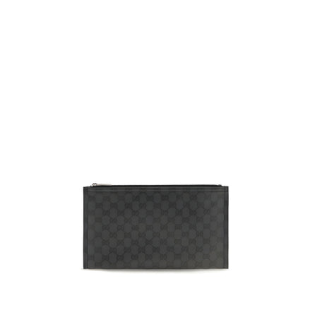 Geantă de umăr Gucci neagră din material textil