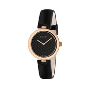 Ceas de mână Gucci cu curea neagră din piele