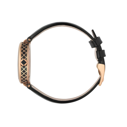 Ceas de mână Gucci cu curea neagră din piele