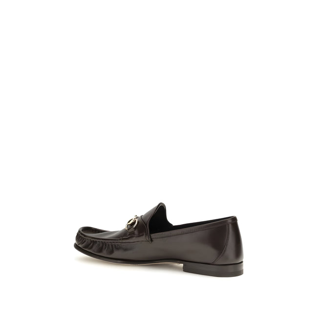 Gucci Brown Calf Leather Slip-On Loafers