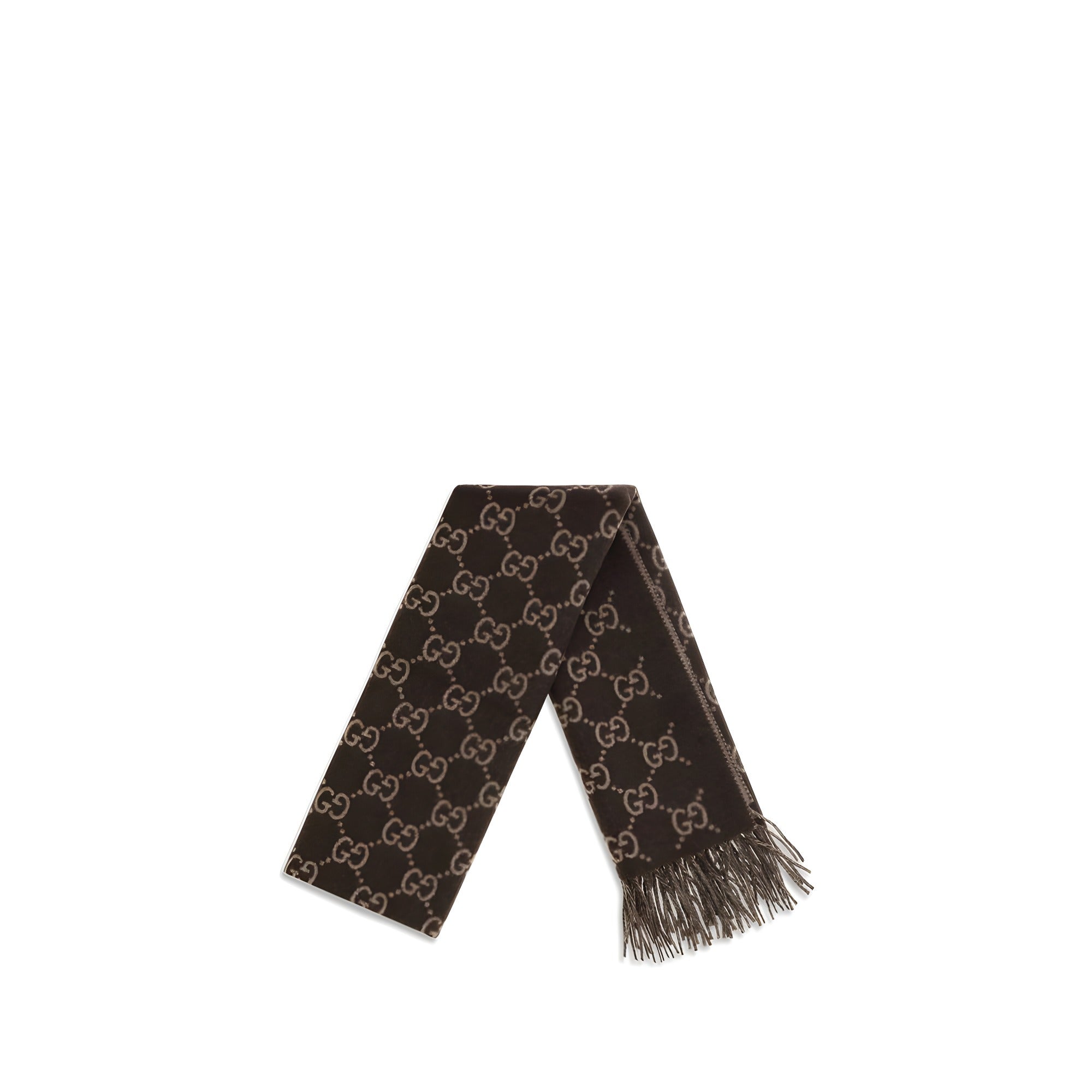 Gucci Brown Cashmere Scarf