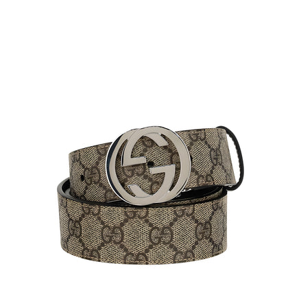 Curea Gucci maro din bumbac