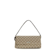 Geantă de mână Gucci din material textil maro