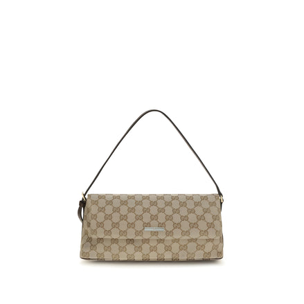 Geantă de mână Gucci din material textil maro