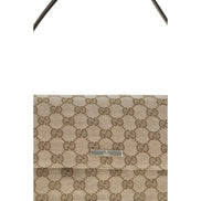 Geantă de mână Gucci din material textil maro