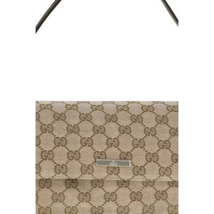 Geantă de mână Gucci din material textil maro