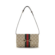 Portofel Gucci maro din material textil