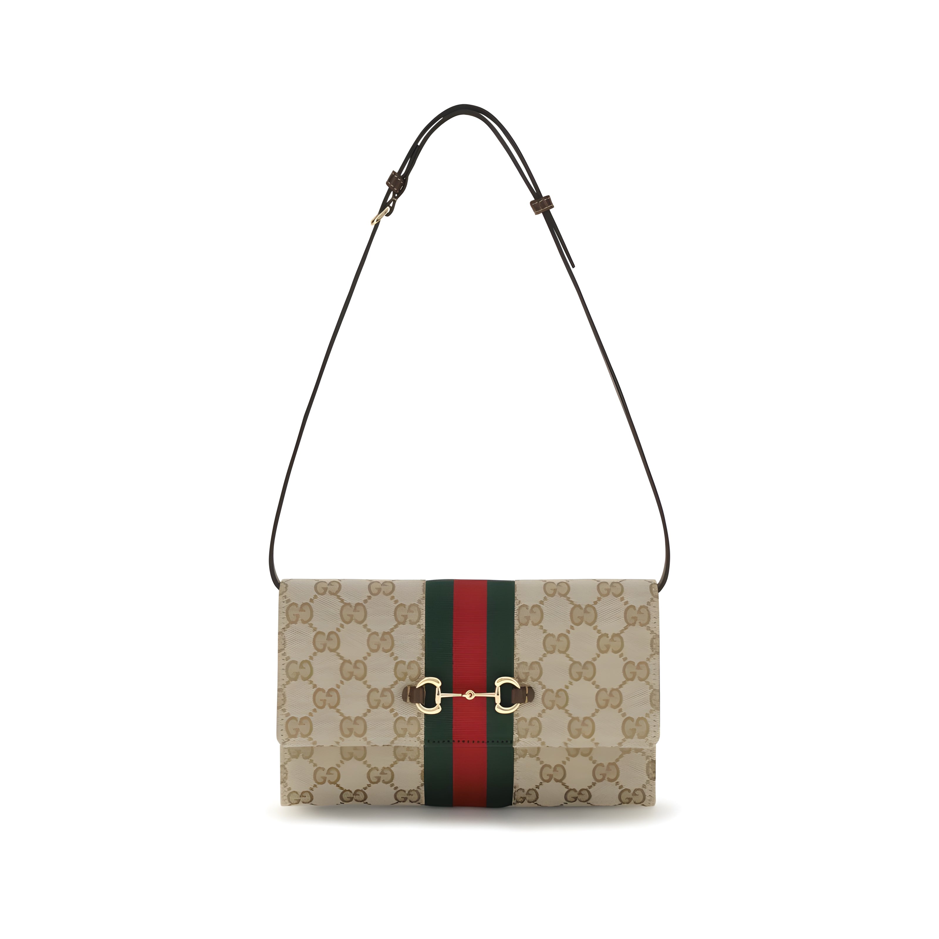 Portofel Gucci maro din material textil