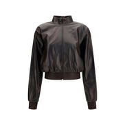 Gucci Brown Lamb Bomber