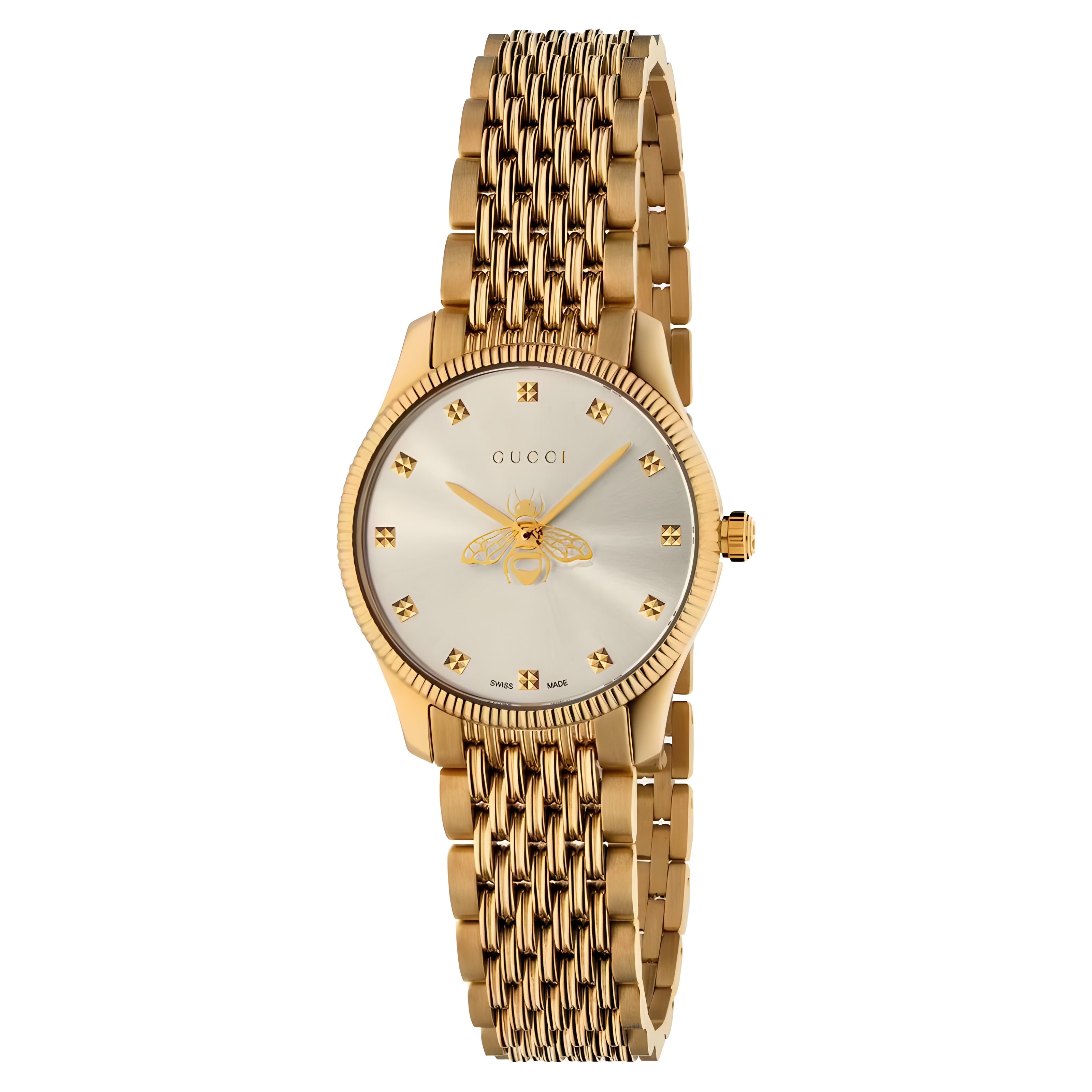Gucci Gold Stainless Steel Dress Watch