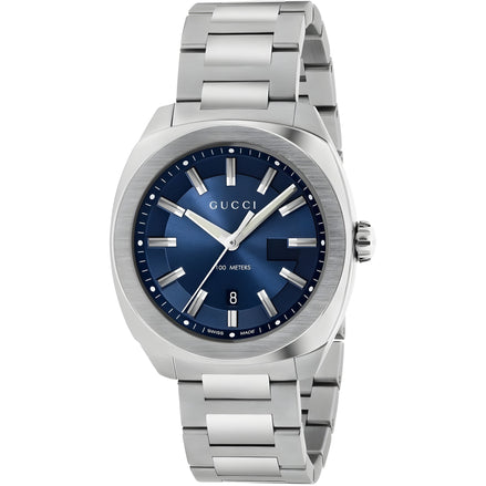 Ceas elegant Gucci gri din oțel inoxidabil