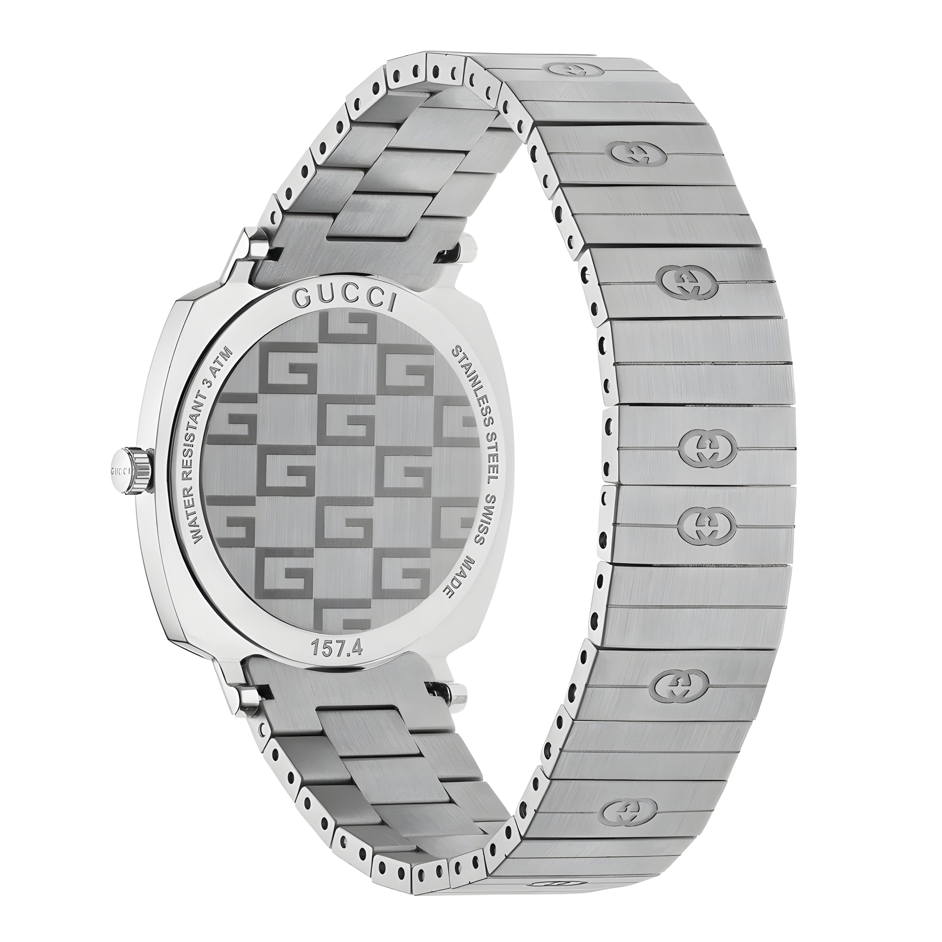 Gucci Gray Stainless Steel Dress Watch