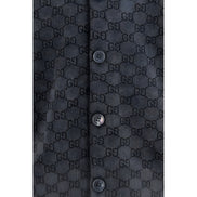 Cardigan din lână Gucci gri cu imprimeu GG