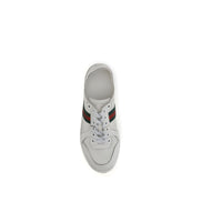 Gucci White Calf Leather Athletic Sneakers