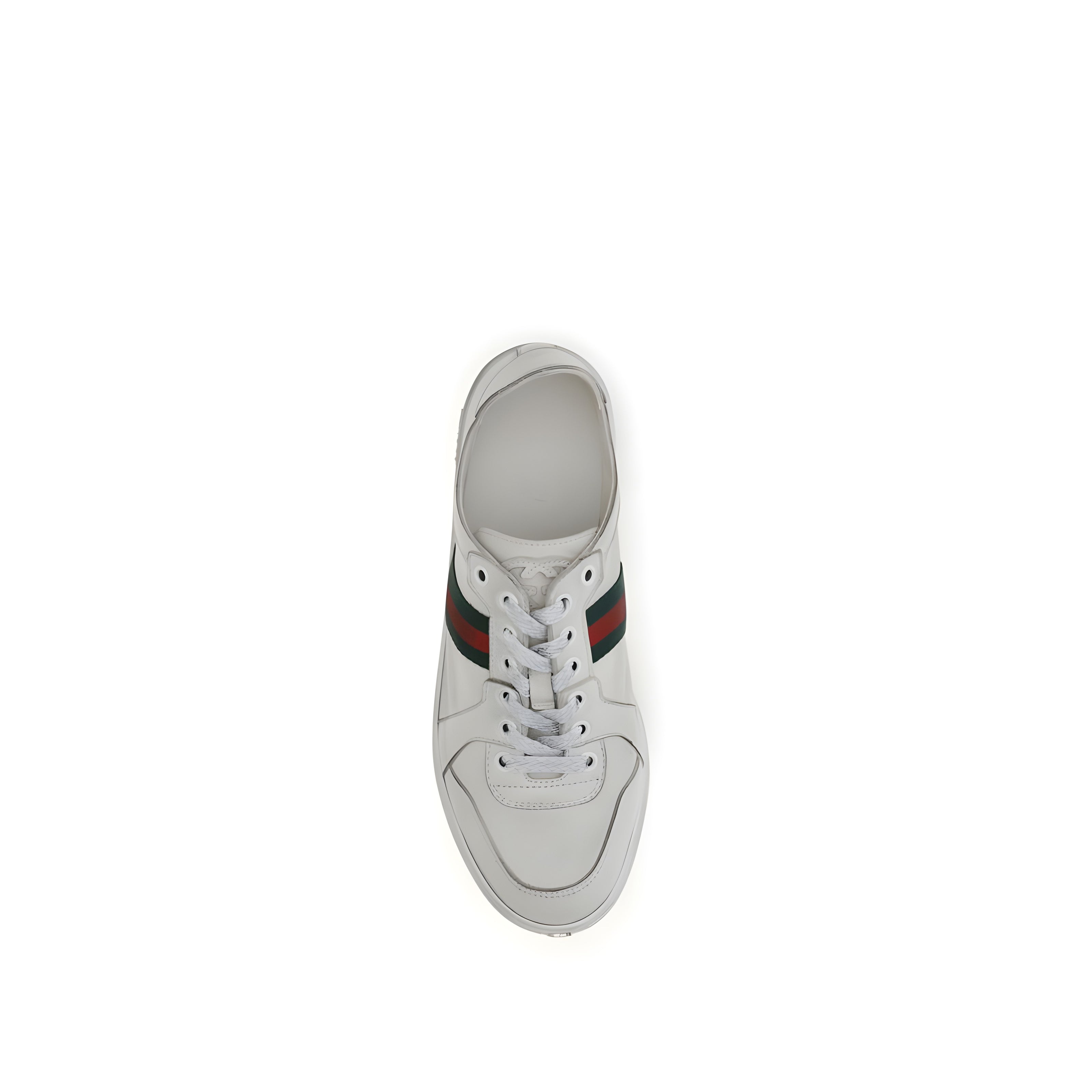 Gucci White Calf Leather Athletic Sneakers