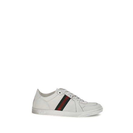 Adidași sport Gucci din piele albă de vițel