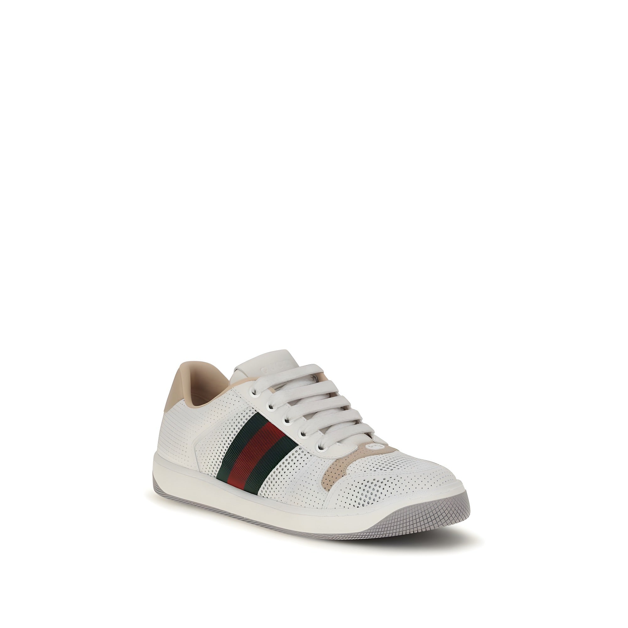 Sneakers Gucci albi din piele