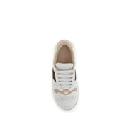 Sneakers Gucci albi din piele