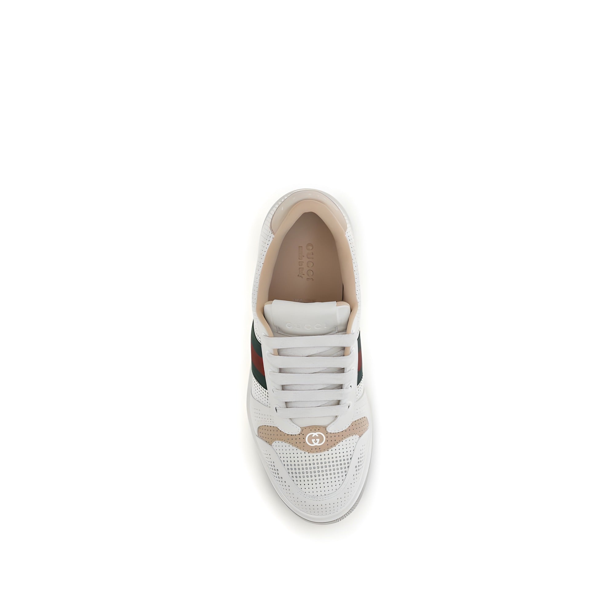 Sneakers Gucci albi din piele
