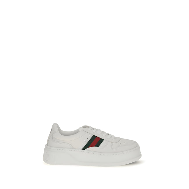 Gucci White Calf Leather Chunky Sneakers