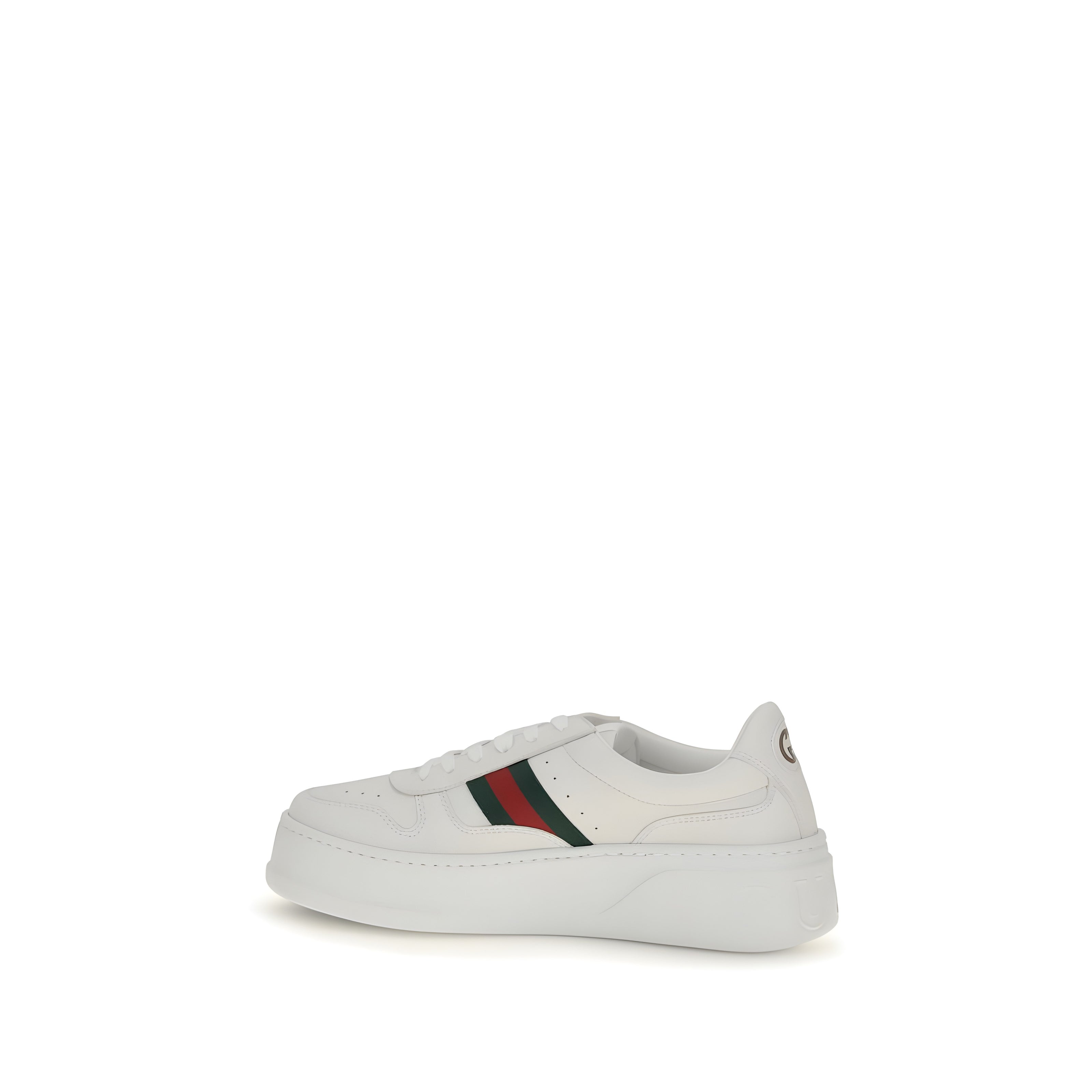 Gucci White Calf Leather Chunky Sneakers