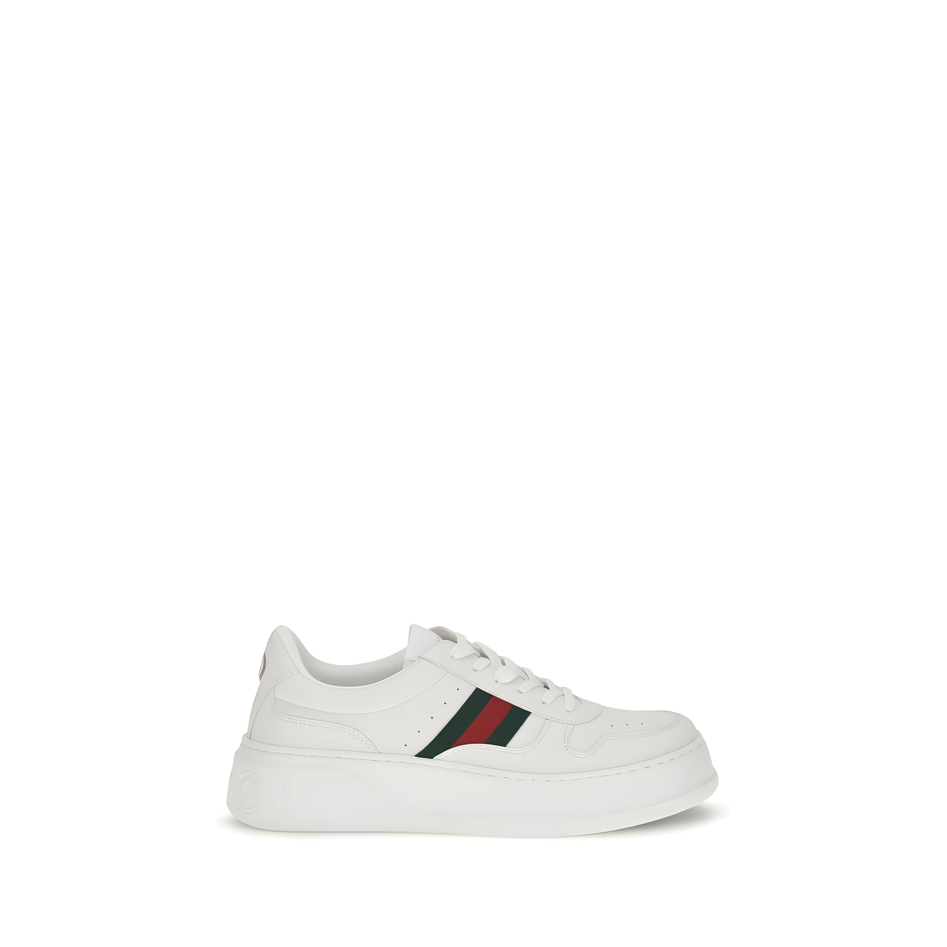 Gucci White Calf Leather Chunky Sneakers