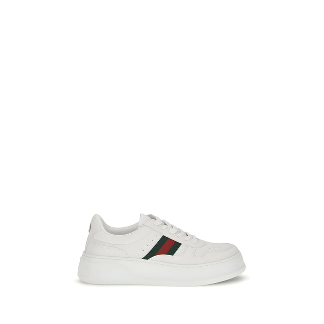 Gucci White Calf Leather Chunky Sneakers