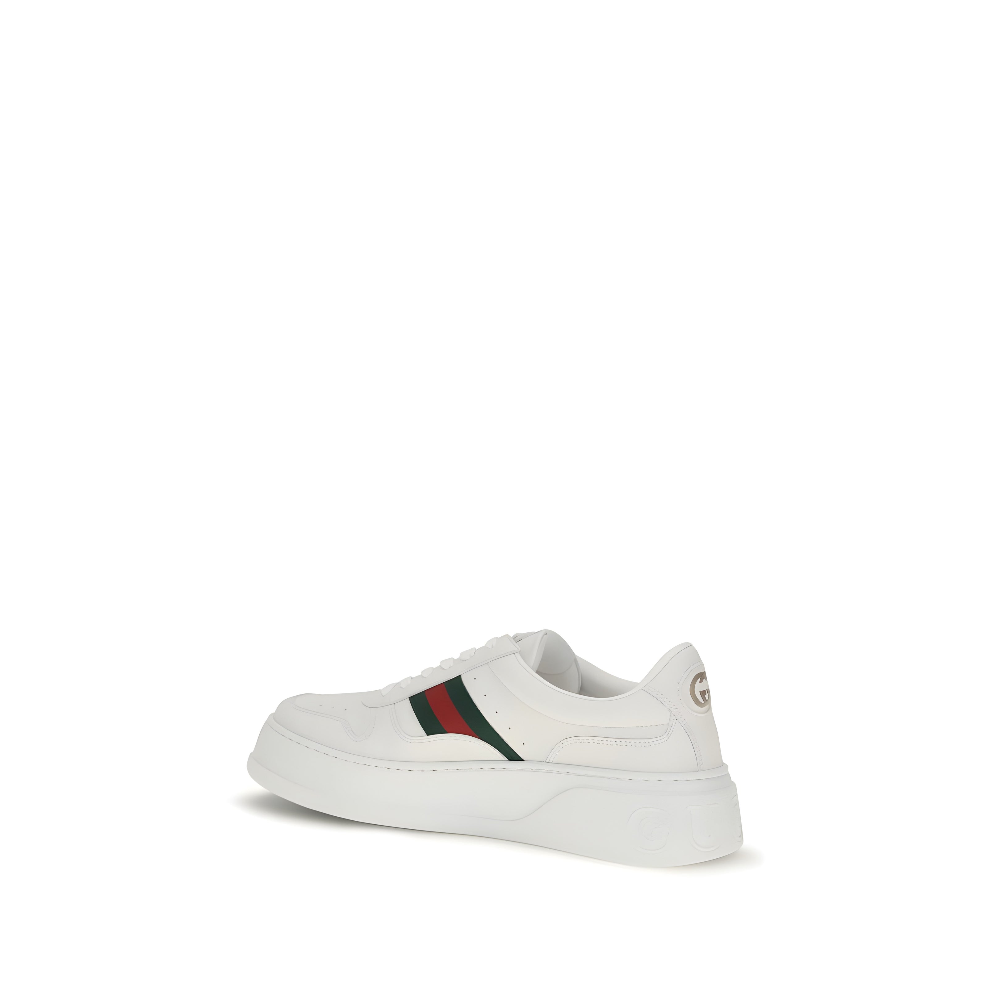 Gucci White Calf Leather Chunky Sneakers